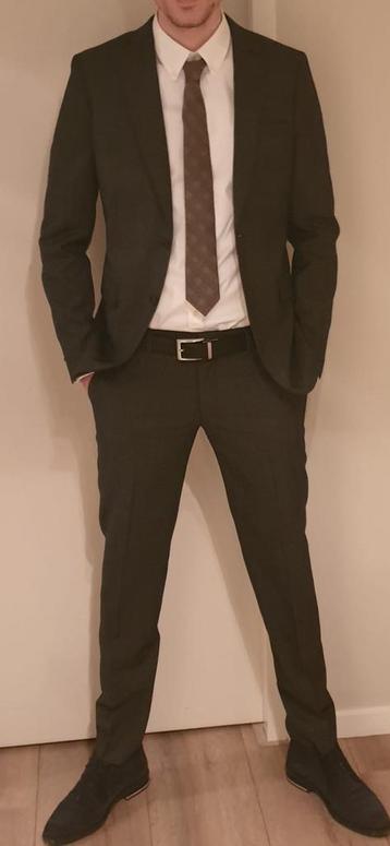Kostuum zgan - slim fit - antraciet - 48L/50 beschikbaar voor biedingen