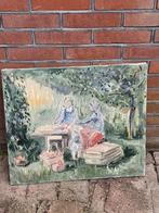 Schilderij 2 vrouwen in een boomgaard fruit appels Tera, Antiek en Kunst, Kunst | Schilderijen | Klassiek, Ophalen