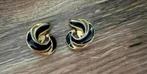 Vintage zwarte clips oorbellen 4 cm In nieuwstaat, Sieraden, Tassen en Uiterlijk, Oorbellen, Ophalen of Verzenden, Zo goed als nieuw