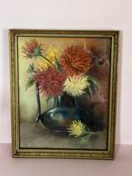Prachtig schilderij met chrysanten, Antiek en Kunst, Kunst | Schilderijen | Klassiek, Ophalen of Verzenden