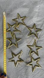 7 gouden plastic sterren ca  7 cm, Ophalen of Verzenden, Nieuw