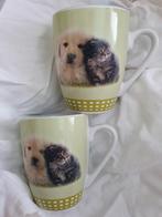 Nieuwe Set van 2 mokken met puppy en kitten, Keramiek, Nieuw, Ophalen of Verzenden, Overige stijlen