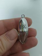 Antiek zilver miniatuur parfumflesje hanger, Antiek en Kunst, Ophalen of Verzenden