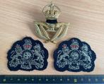 WO2 RAF Warrant Officer's Cap Badge & Sleeve Badges, Verzenden, Luchtmacht, Engeland, Embleem of Badge