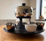 Fondue set met 2 pannen Alessi ZGAN, Ophalen of Verzenden, Zo goed als nieuw, Rond, Metaal