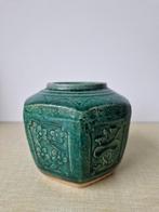 Vintage gemberpot vaas, Overige kleuren, Aardewerk of Porselein, Ophalen of Verzenden, Zo goed als nieuw