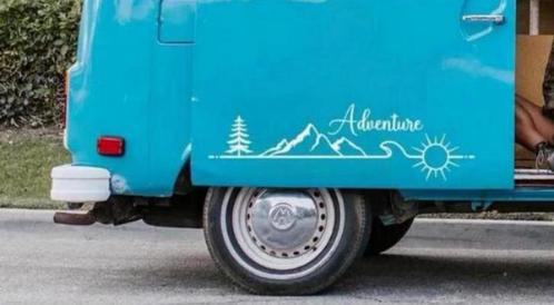 Berg En Zon Auto Stickers Avontuur #Caravan Grootte:30*9cm, Caravans en Kamperen, Caravan accessoires, Nieuw, Verzenden