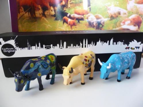 Nieuw Cow Parade koe Vincent van Gogh Art-Pack 3-stuks., Antiek en Kunst, Kunst | Designobjecten, Ophalen of Verzenden