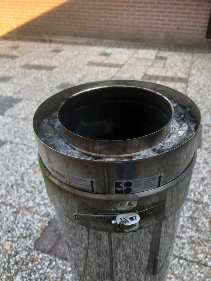 Geïsoleerde Kachelpijp 1m - Ø22cm/15cm, Doe-het-zelf en Verbouw, Verwarming en Radiatoren, Gebruikt, Kachel, 80 cm of meer, Ophalen