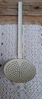 Franse gemerkte creme emaille schuimspaan ,JAPY, Antiek en Kunst, Antiek | Emaille, Ophalen of Verzenden