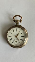 Antiek Duits zilver Zakhorloge, Sieraden, Tassen en Uiterlijk, Horloges | Antiek, Overige merken, Zakhorloge, 1900 tot 1930, Ophalen of Verzenden