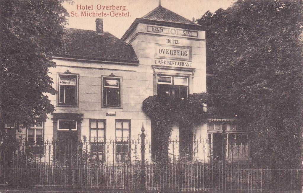 ST. MICHIELS - GESTEL    HOTEL OVERBERG, Verzamelen, Ansichtkaarten | Nederland, Ophalen of Verzenden, Voor 1920, Noord-Brabant