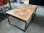 Degelijke salontafel stalen frame, Huis en Inrichting, Ophalen, Gebruikt, 100 tot 150 cm, 50 tot 100 cm