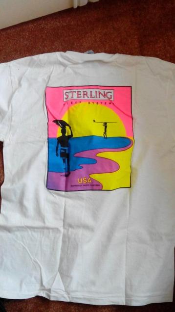 T Shirt katoen wit met opdruk en korte mouwen M beschikbaar voor biedingen