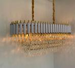 Ovaal hanglamp pearl chandelier nieuw 5 kleur lampen, Huis en Inrichting, Lampen | Hanglampen, Overige materialen, Nieuw, 75 cm of meer