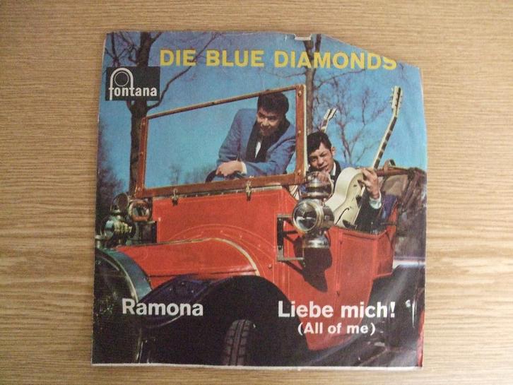DIE BLUE DIAMONDS     RAMONA / LIEBE MICH, Cd's en Dvd's, Vinyl Singles, Zo goed als nieuw, Single, Pop, 7 inch, Ophalen of Verzenden