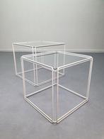 Max Sauze mimiset wit. Vintage nesting tables Isocele., Huis en Inrichting, Tafels | Bijzettafels, Ophalen of Verzenden, ., .