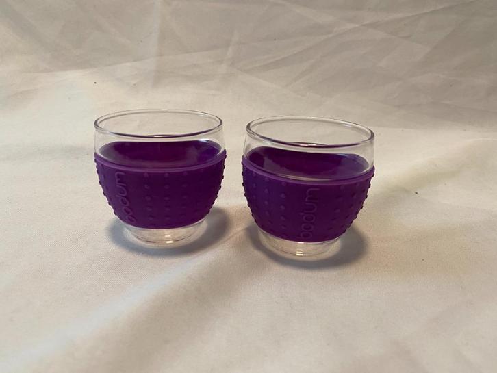 Design Set van 2  Bodum PAVINA glazen Espresso kopjes, Huis en Inrichting, Keuken | Servies, Gebruikt, Kop(pen) en/of Schotel(s)