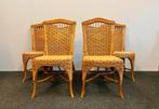 Set €50,- Vintage rotan stoelen jaren 70 retro chairs manou, Ophalen, Bruin, Riet of Rotan, Zo goed als nieuw