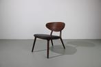 Artisan WU fauteuil, Europees walnoot, zwart leer, Nieuw, Minder dan 75 cm, Hout, 50 tot 75 cm