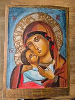 Mooi icoon Maagd Maria en kindje Jezus, Ophalen