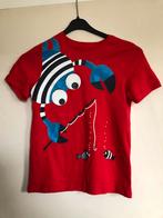 Rood shirts / maat 134 / zgan / vis of krab, Ophalen of Verzenden, Zo goed als nieuw