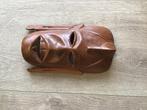 Mooi vintage houten uitgesneden masker bruin hout, Ophalen