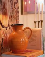 Vintage Scheurich Vaas/kan (HKliving style), Huis en Inrichting, Woonaccessoires | Vazen, Gebruikt, Aardewerk of Porselein, Oranje