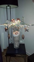 Kerstvaas met lampjes zalm rose, Diversen, Kerst, Ophalen, Zo goed als nieuw