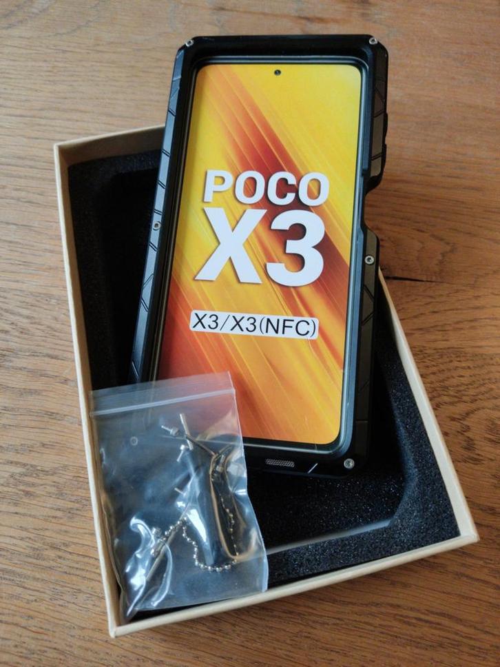 ZGAN Rugged case poco X3, zwart, Telecommunicatie, Mobiele telefoons | Hoesjes en Frontjes | Overige merken, Zo goed als nieuw