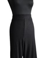 H&M flared rib broek, H&M, Zwart, Maat 46/48 (XL) of groter, Nieuw