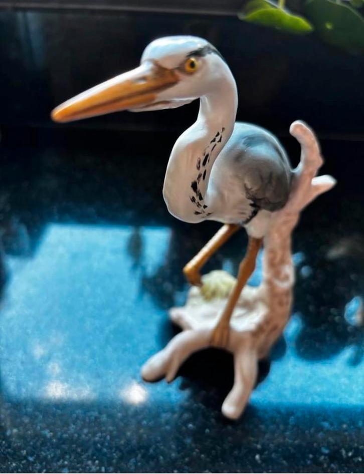 Zeldzame Goebel Reiger - Prachtig Beeld, Tuin en Terras, Tuinbeelden, Zo goed als nieuw, Dierenbeeld, Overige materialen, Ophalen of Verzenden