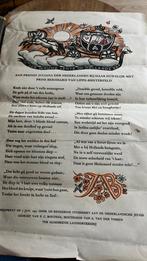 Rijmprent poster huwelijk juliana 1937 affiche, Ophalen of Verzenden, Zo goed als nieuw, Kaart, Foto of Prent