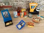 Vintage speelgoedwinkel kassa, weegschaal en boodschappen, Ophalen of Verzenden, Gebruikt