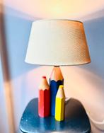 Vintage bureaulamp in de vorm van een potlood, Ophalen of Verzenden, Zo goed als nieuw, Hout, Minder dan 50 cm