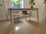 Rectangular wooden dining table 18090 cm (SKLUM “Kerhen”), Ophalen, Gebruikt, 100 tot 150 cm, Nordic/Minimalistic
