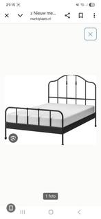 Ikea Sagstua bedframe - 1 jaar oud, zo goed als nieuw!, Ophalen, Tweepersoons, 140 cm, Zo goed als nieuw