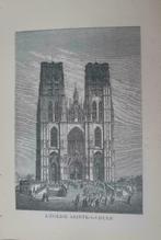12 / Brussel L'Eglise de D'Sainte Gudula. Houtgravure 1892, Antiek en Kunst, Kunst | Etsen en Gravures, Ophalen of Verzenden