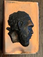 Koperen lucifers houder/doosje met Aboriginal hoofd, Verzamelen, Ophalen of Verzenden, Zo goed als nieuw, Luciferdoosjes of -merken