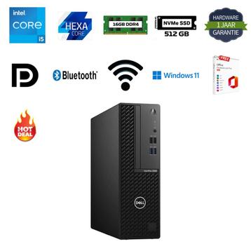 Dell optiplex 3080 i5-10500T 3.8GHz 16GB 512GB NVMe Office24 beschikbaar voor biedingen
