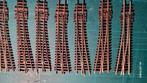 7 Peco streamline wissels 10 graden, Hobby en Vrije tijd, Gebruikt, Gelijkstroom, Trix, Rails