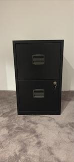 Zwarte 2-lade archiefkast met file holders, Ophalen, Minder dan 50 cm, Zo goed als nieuw, Minder dan 100 cm