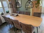 Enzo Luca eettafel - hout & metaal – industriële look, Huis en Inrichting, Ophalen, 200 cm of meer, 50 tot 100 cm, Zo goed als nieuw