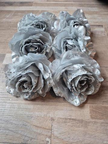 Zilveren Bloemclips Kerstboom Decoratie beschikbaar voor biedingen