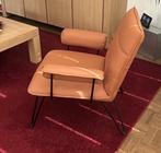 2 leren fauteuils, Huis en Inrichting, Fauteuils, Ophalen, Zo goed als nieuw, 50 tot 75 cm, Leer