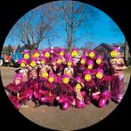 Carnavalskleding Loopgroep - 28 Personen - Roze/Zwart, Ophalen, Carnaval, Onbekend, Kleding