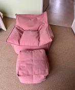 Wagner Beanbag Zitzak met bijbehorende poef, Ophalen, Zo goed als nieuw, Roze, Zitzak