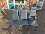 Eetkamerstoelen z.g.a.n. - Set van 6, Huis en Inrichting, Zwart, Ophalen of Verzenden, Zo goed als nieuw, Modern