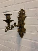 Kandelaar antieke piano brons koperen wandkandelaar, Antiek en Kunst, Antiek | Kandelaars, Ophalen of Verzenden, Koper of Brons