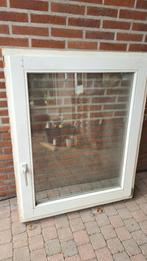 hardhouten draai- kiep raam met kozijn dubbel glas, Ophalen, Gevelraam of Ruit, Gebruikt, 80 tot 120 cm